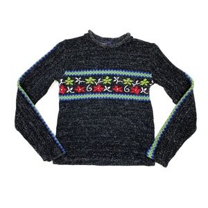 Vtg y2k Airport Girls Retro Floral Sweater